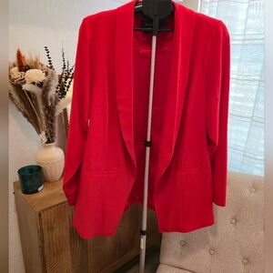 Elegant Red Women's Blazer